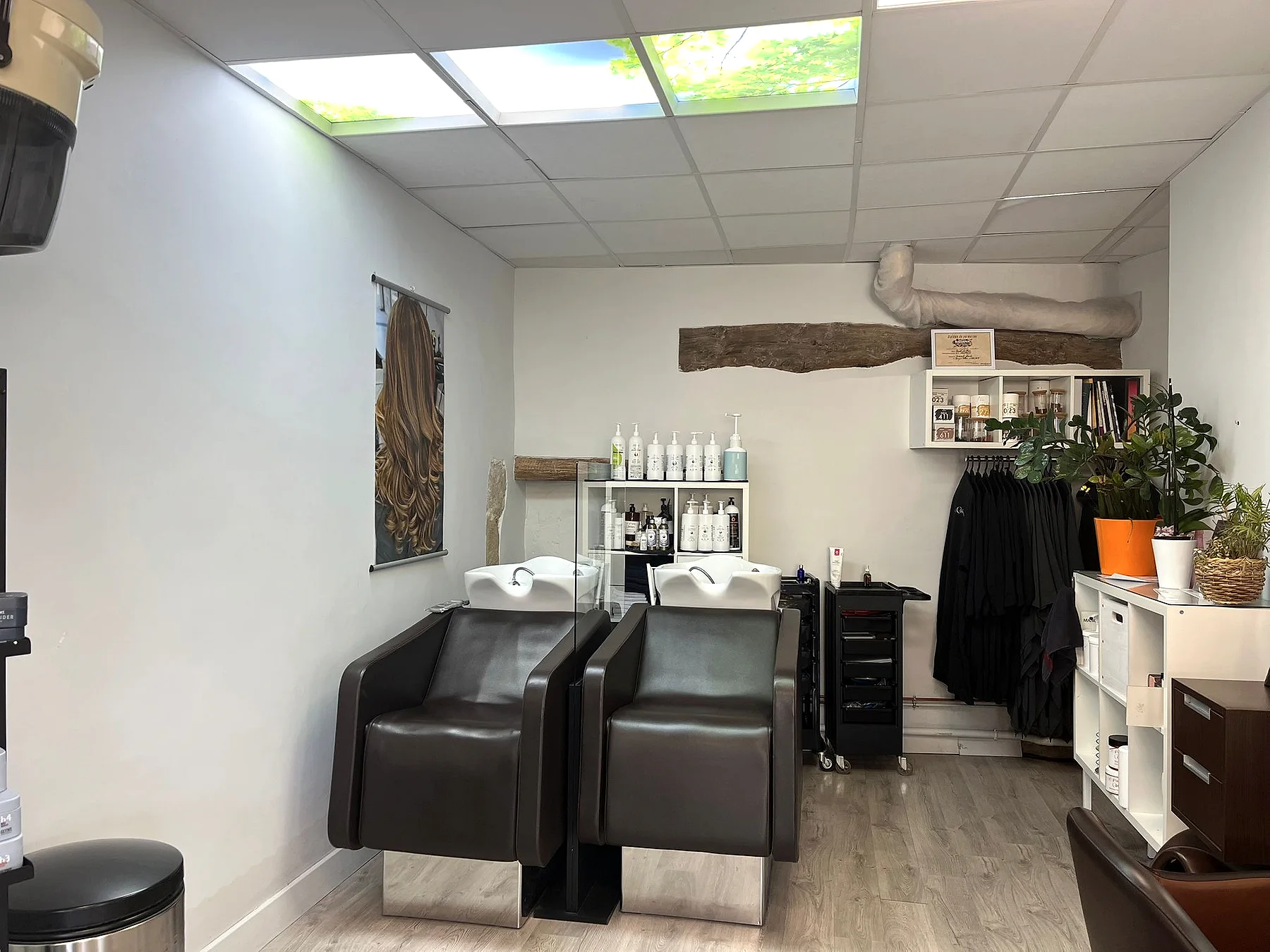 Bacs à shampoing du salon JUSTY'L