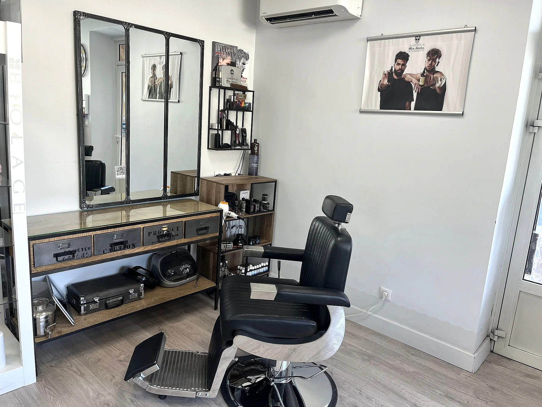Espace barbier du salon JUSTY'L